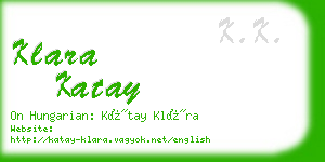 klara katay business card